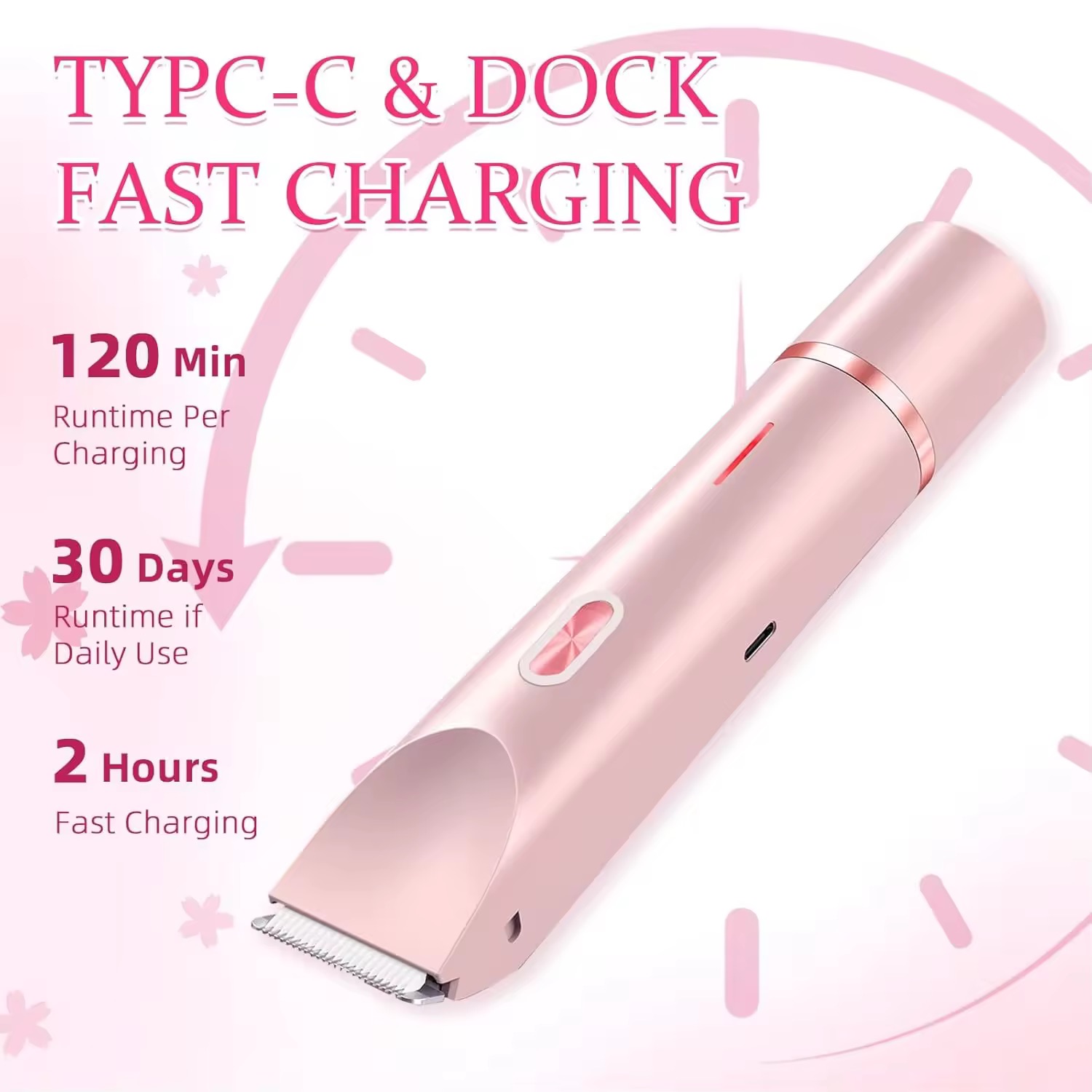 Rechargeable Dual-Head Waterproof Electric Shaver – Wet & Dry Use | Type-C Fast Charging